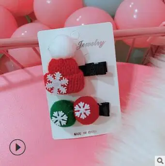 2 60 компл./лот DIY простой мульти сплава Рождественские волосы утка зажимы взрыва Санта Клаус заколки для волос Инструменты для укладки волос аксессуары HA1594 - Цвет: 2