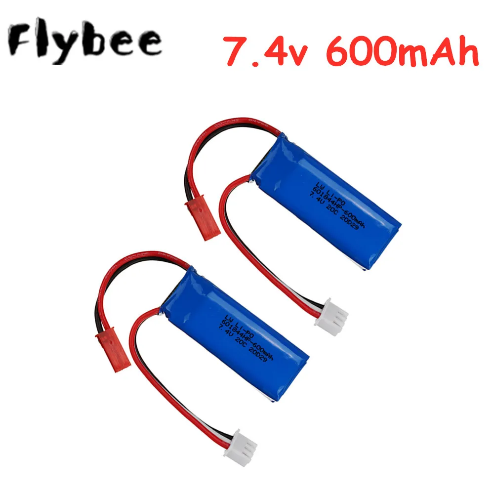 Аккумулятор 7 4 в 600 мА · ч 20C Lipo для WLtoys K969 K979 K989 K999 P929 P939 запчасти радиоуправляемых