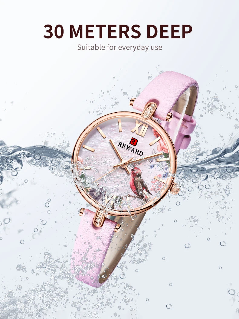 New Reward Casual Vintage Women Wristwatches Japanese Quartz Watch Cheap Ultra Thin Timepiece Leather Wrist Watches for Females