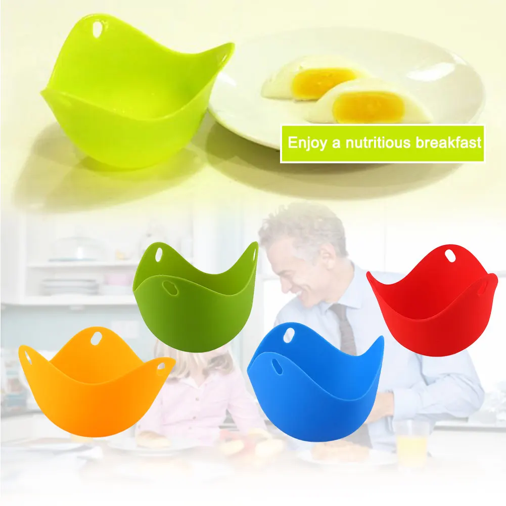 DIY Natural Silicone Egg-Boiler Environmental Protection Egg Steamer Multicolor
