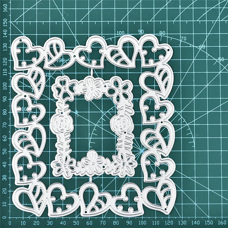 

GJCrafts Flower Dies Heart Frame Metal Cutting Dies New 2019 for Card Making Scrapbooking Embossing Stencil Craft Frame Dies