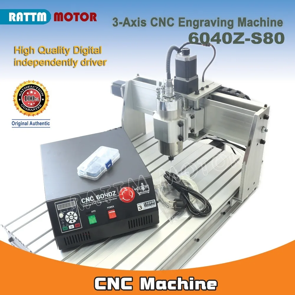 Rattm Motor 3 Axis 6040 Cnc 6040Z-S80 1.5Kw 1500W Mach3 Router Di Cnc Fresatura Taglio Macchina Per Incidere 110V/220Vac Porta Parallela