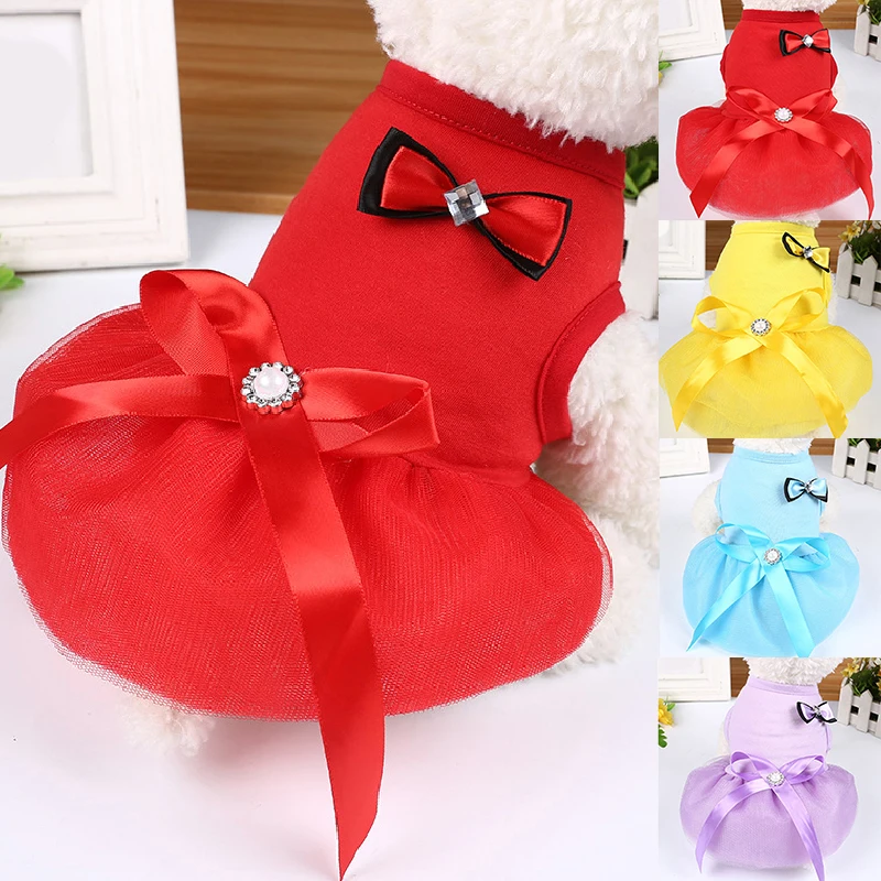 2020 New Pet Dog Clothes Dress Sweety Princess Dog Dress Teddy Puppy