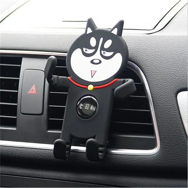 Tongue Husky Автомобильный держатель для телефона с героями мультфильмов, держатель для мобильного телефона, держатель для навигатора, автомобильный держатель для телефона, кронштейн для huawei XiaoMi iPhone samsung - Цвет: Tongue Husky