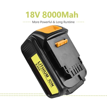 

2020 Original 8000mAh 18V for Dewalt Power Tool Battery DCB180 DCB181 DCB182 DCB201 DCB201-2 DCB200 DCB200-2 DCB204-2 L30