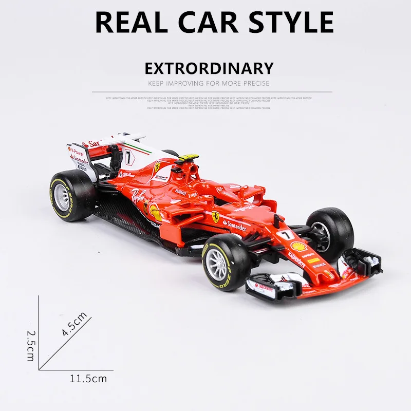 Бураго 1:43 2017 красный BULL RB13 металлический F1 брелок для автомобильных ключей