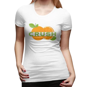 

2020 new T-shirt Orange Crush Print Top Summer Casual Fashion Women T-Shirt