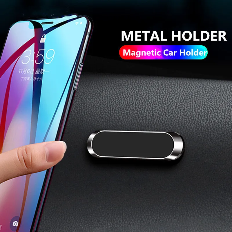 Rock Space магнитный автомобильный держатель для телефона, приборная панель, мини полоска, подставка для iPhone, samsung, Xiaomi, металлический магнит, gps, автомобильное крепление на стену