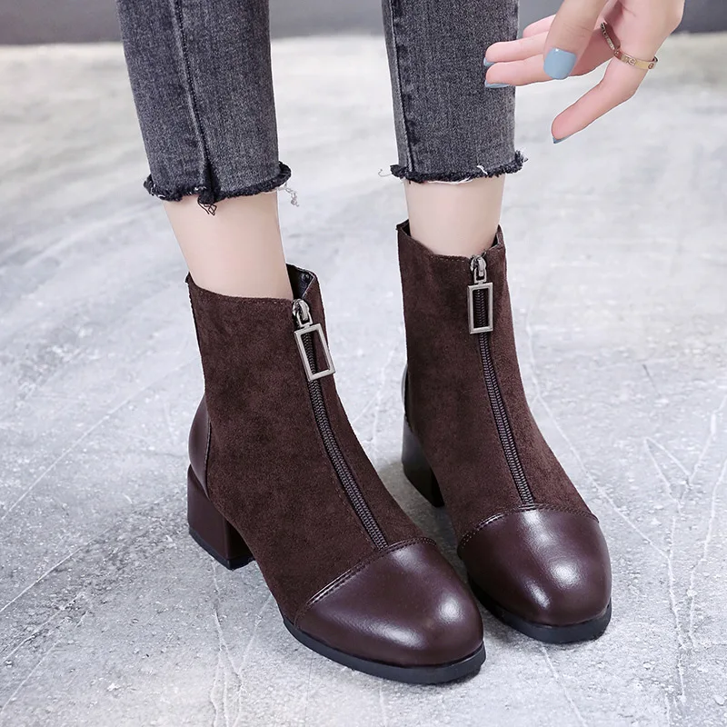

Short Boots Women's 2019 Autumn And Winter New Style Boots Women's British-Style Martin Boots