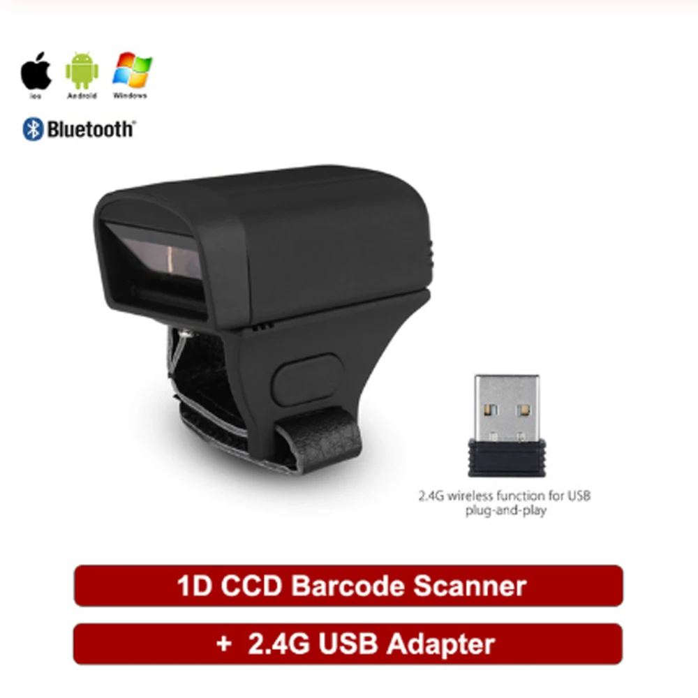 Мини сканер штрих кодов RUGLINE портативный Bluetooth считыватель для IOS Android Windows PDF417 QR