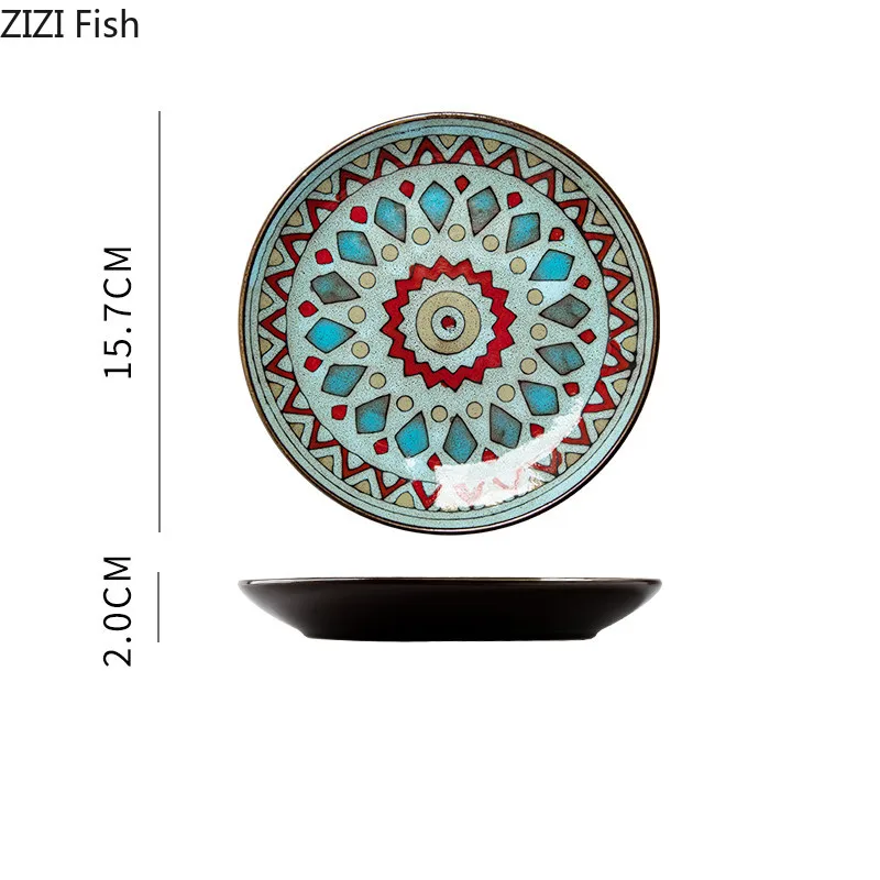 6 дюймов ручная роспись искусственная кожа корейский стиль десертная тарелка