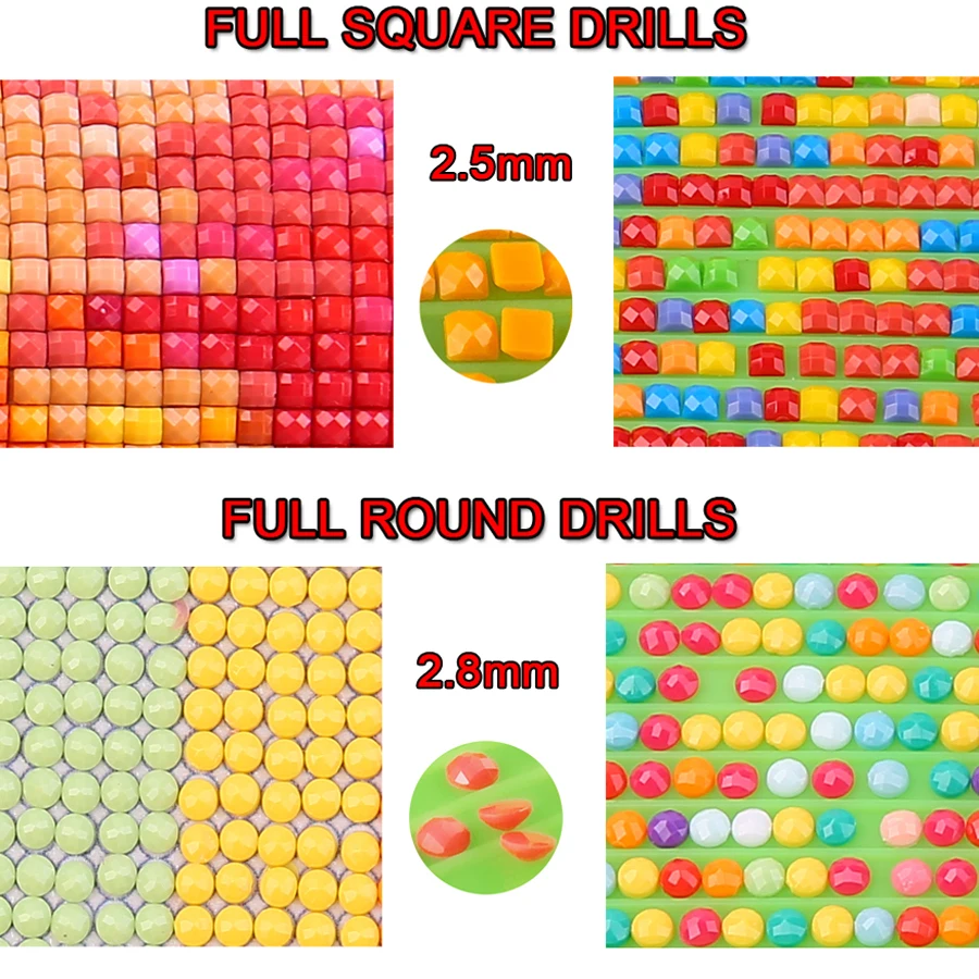 5D Diamond Art Kits for Adults Large Size Full Square Drill