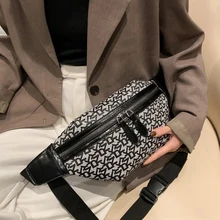 Поясные сумки для женщин, повседневная кожаная сумка на плечо, винтажная нагрудная сумка с принтом, сумка для путешествий, сумка на молнии