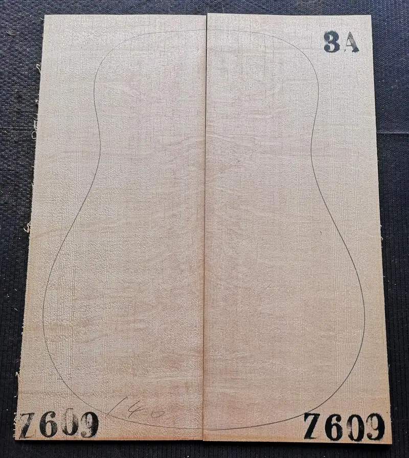 1 компл. AAA коготь шаблон Sitka ель гитара из твердой древесины панель гитара изготовление Материал для гитары материал обслуживания 540*220*4,5 мм - Цвет: SP-GZ609