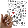 3D Snake Design Nail Art Stickers Colorful Dragons Slider Decals Black Snake for Manicure Nail Art Decoration New Year Sticker ► Photo 2/6