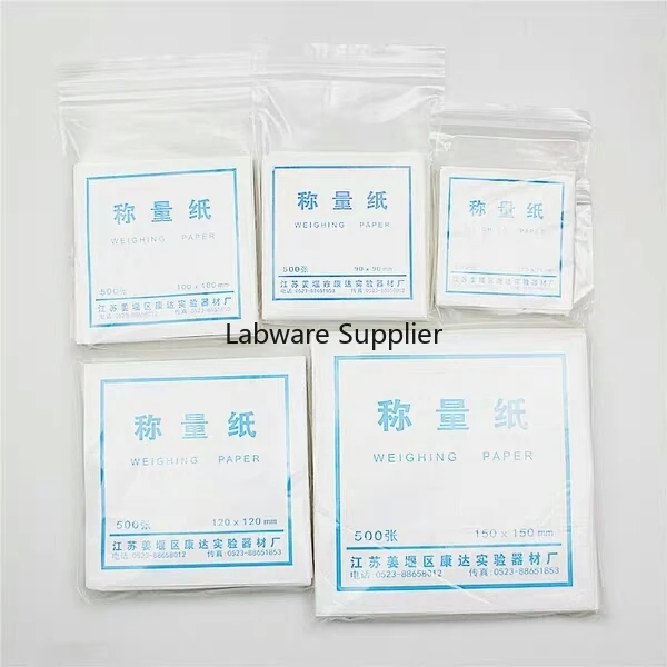 500pcs/pack Lab use square weigh paper weighing 60/75/90/100/120/150/200mm |