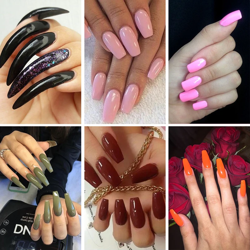 MIZHSE Nail Extension Color Poly Gel Set With Nial Form UV LED Acrylic Builder Gel Hard 3