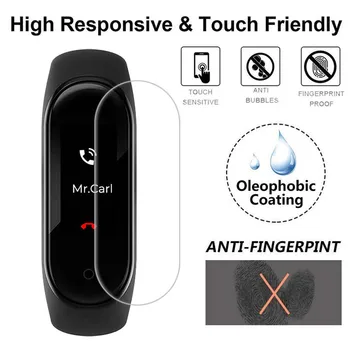 

10 pcs/pack For XiaomiMi Band 4 Protective Film Soft TPU Screen for XiaomiMi Band 5 Smart Bracelet Full Screen Protector