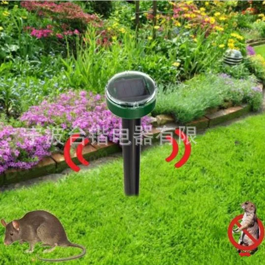 Outdoor Garden Mole Repellent Solar Power Ultrasonic Mole Snake Bird Mosquito Mouse Ultrasonic Pest Repeller Control Garden Yard