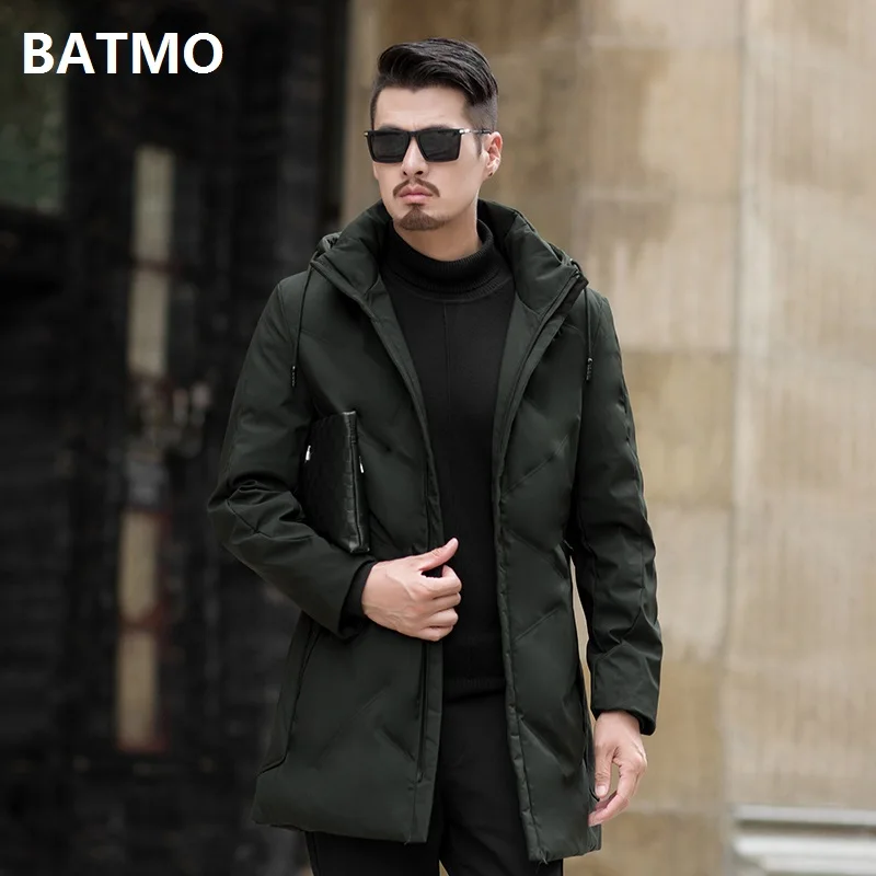 BATMO Новое поступление зимние высококачественные куртки с капюшоном на 90% белом утином пуху мужские зимние теплые пальто Большие размеры L-7XL 9815