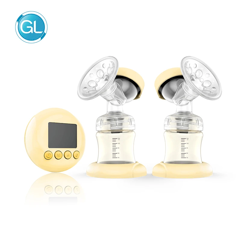 electric milk pump GL Electric Double Breast Pump Massage Portable Electric Pump With Milk Bottle LCD Screen Multinational Double Breast Pump electric wearable breast pump