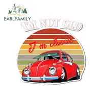 Earlfamily 13Cm X 12.8Cm Voor Im Niet Oude Klassieke Kever Decal Windows Koelkast Auto Stickers Cartoon Motorfiets Van decoratie