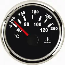 Автомобильная приборная панель Датчик температуры воды 52 мм 287,4-22.4ohm указатель Тип температуры воды с датчиком черный