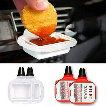 

2PCS Vent In Car Drinks Cup Saucem Dip Clip In-car Sauce Holder For Ketchup Dipping Sauces Car Sauce Holder Organizer