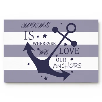 

Anchor Stars Stripes Background Living Room Doormat Home Environmental Protection Bathroom Door Non-slip Floor Mat