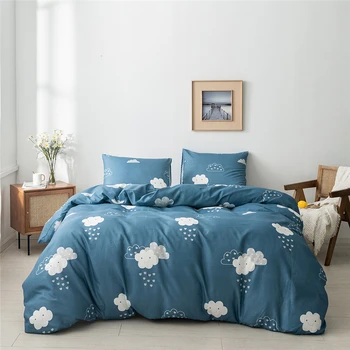 

parure duvet set bedding set bed set boho bed sheets bed cover sets duvet cover queen dovet cover pillowcase flat sheet 1 pcs