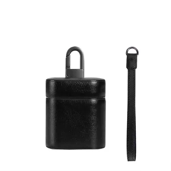 

Luxury Genuine Leather Wireless Bluetooth Earphone Cover Case for Apple Airpods Accessories with Lanyard and Keychain