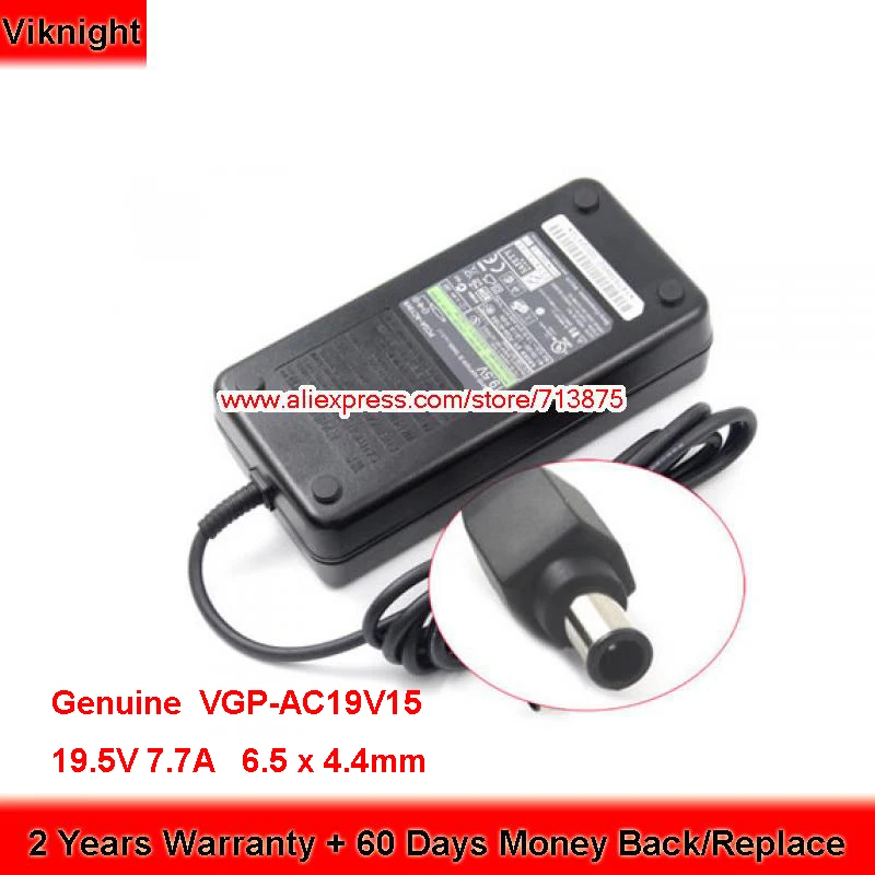Оригинальный Новый PCGA-AC19V9 VGP-AC19V15 19 5 V 7.7A адаптер переменного тока для Sony Vaio VGC-JS250
