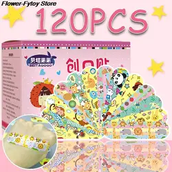 120PCS Waterproof Breathable Cartoon Band Aid Hemostasis Plasters Emergency Adhesive Bandages For Kids