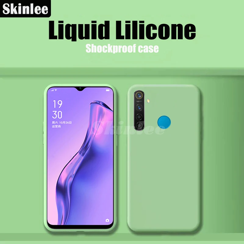 Мягкий чехол Skinlee для Realme 5i полная защита Жидкий силиконовый 5S 5 S i Чехлы