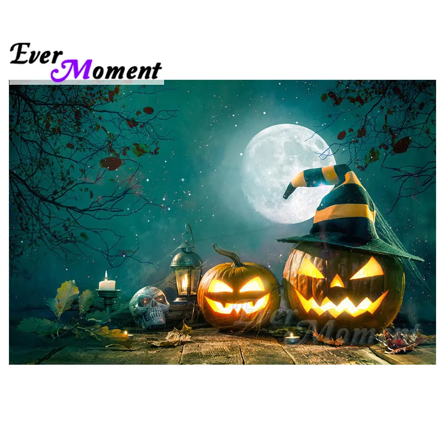Ever Moment алмазная картина темная ночь луна тыква полный квадрат смоляные дрели