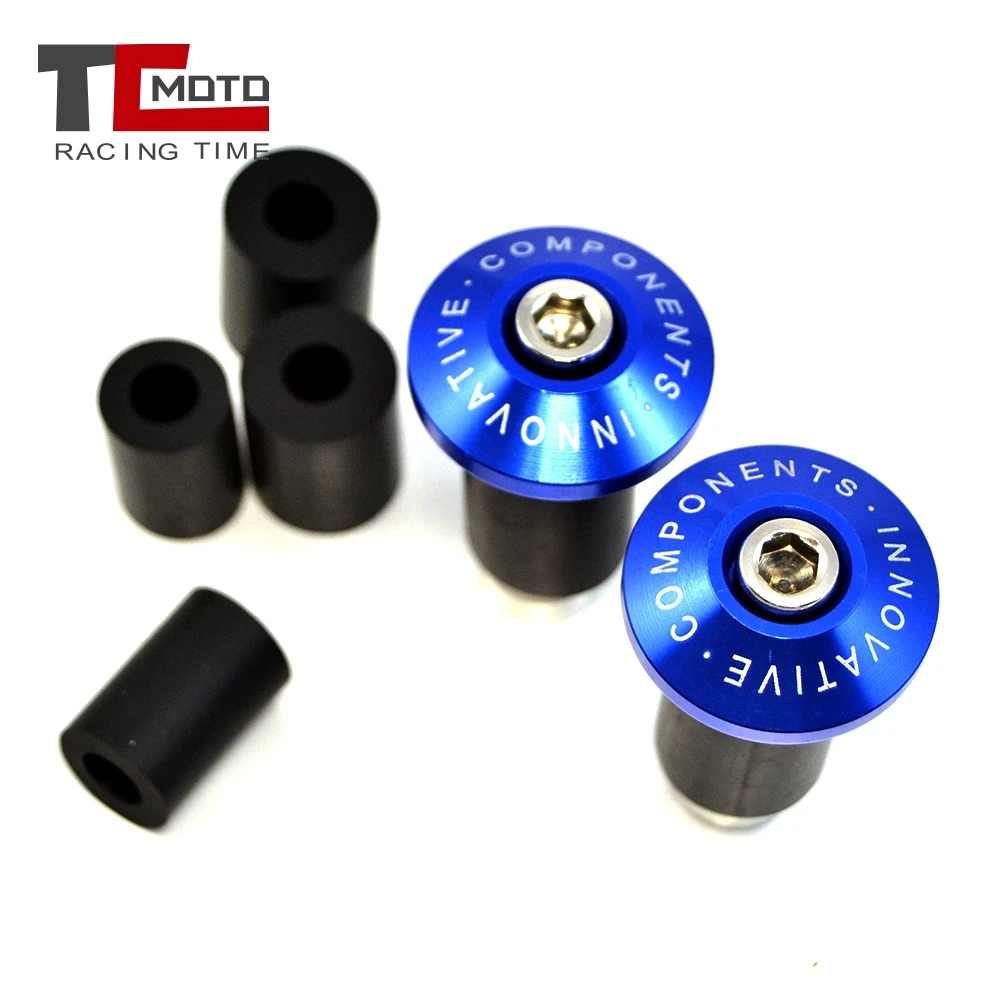 Pair New 7/8" 22mm Universal Motorcycle Dirt Bike CNC Handlebar Handle Bar Grips Slider Cap Plug Aluminum End Hot | Автомобили и