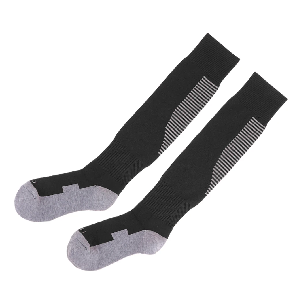 Football Socks Knee High Stripe Athletic Socks Sport Game Compression Stockings Breathable for Men Adults 