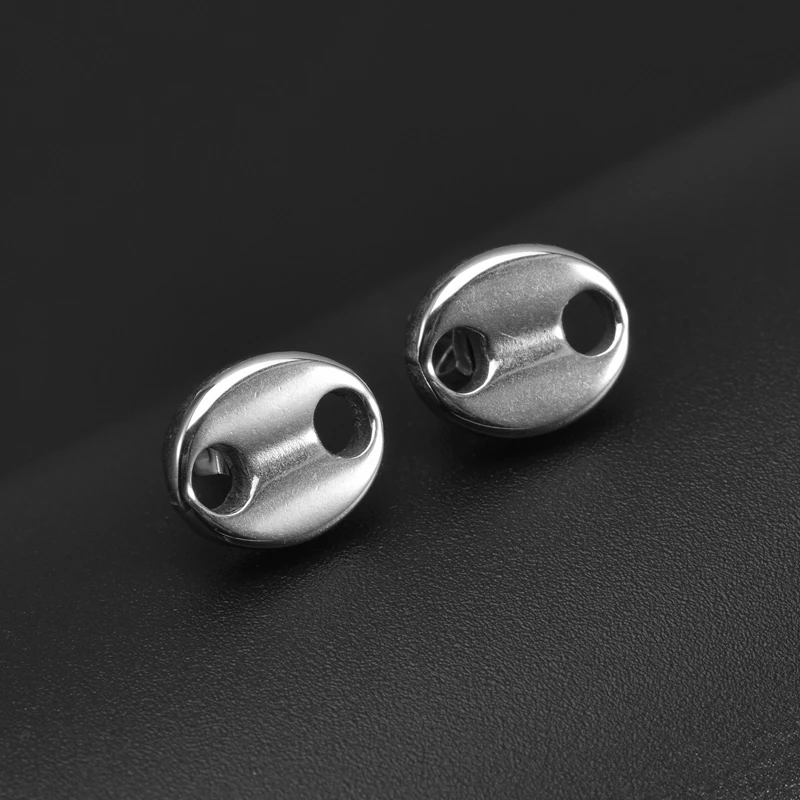 USENSET Coffee Bean Ear Studs Stainless Steel Earrings For Women Girls Fashion Jewelry Gifts Prevent Allergy