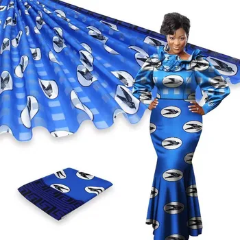 

New African Organza Fabric Natural Silk Fabric Wholesale Ankara African Wax Print Fabric Organza Ribbon Silk For Clothing Dress