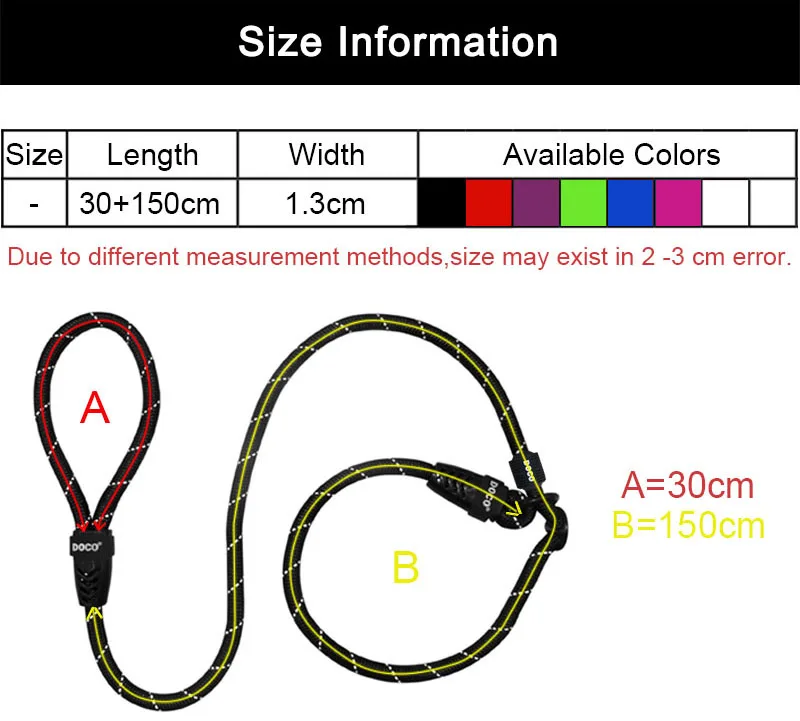 MySudui Pet Dog Leash Collar For Dogs Dogness Reflective Adjustable Dog Leash Rope Dog Lead Collar Rope Coleira Collare Cane (5)