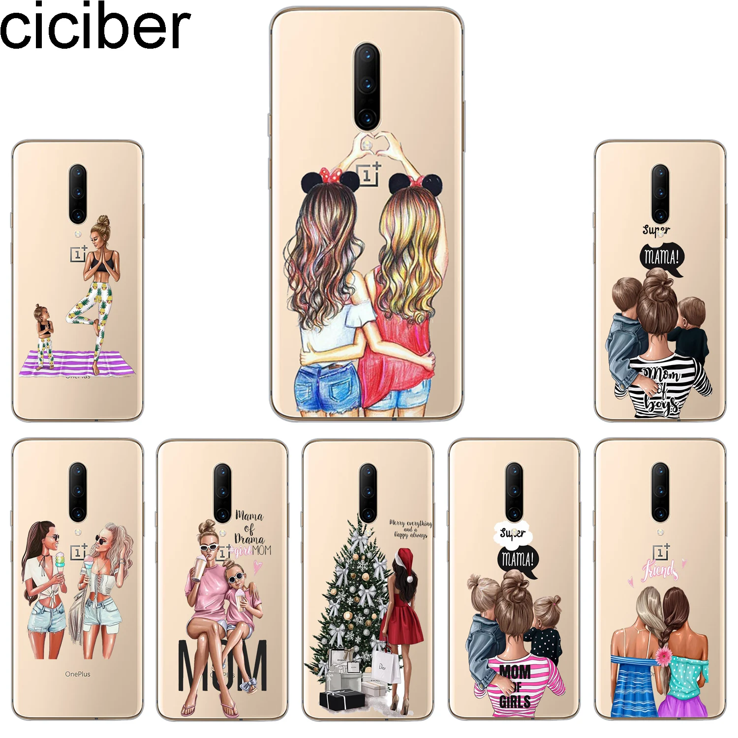 ciciber New Fashion Phone Cases For Oneplus 6T 5T 7 Pro 6 5 Case Soft TPU Back Cover for 1+6T 1+5T 1+5 1+6 1+7 Best friend |