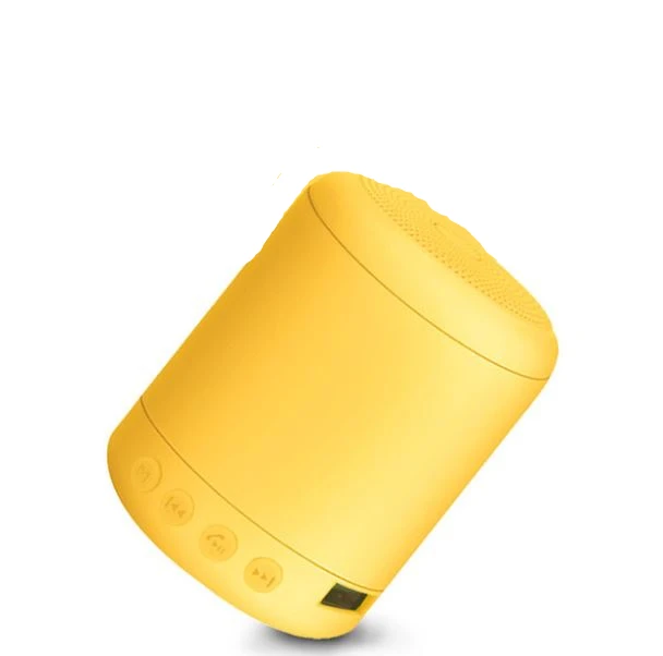 Портативный динамик Macaron Bluetooth динамик s стерео беспроводной громкий динамик мини Колонка музыка бас открытый динамик водонепроницаемый EY368 - Цвет: Цвет: желтый