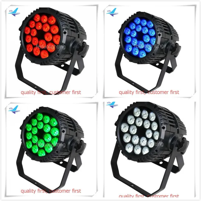 E-4pcs с корпусом 18x15 Вт dmx прожектор для дискотек ip65 Водонепроницаемый led par64 освещение ди-Джея RGBWA 5в1 led par can light