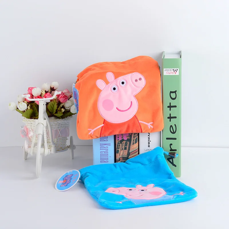Подлинный плюшевый мешок Peppa Pig 18*22 см, пачка, карман, милый Джордж Пеппа, тянущаяся веревка, карманная сумка для хранения, сумка, детский подарок
