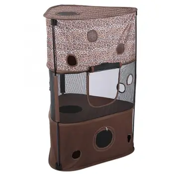 

Pet Cat Tent House Kennel Frame Three-Layer Cat Toy Cat Frame Four Seasons Universal Cat House Cat House Cat Beds