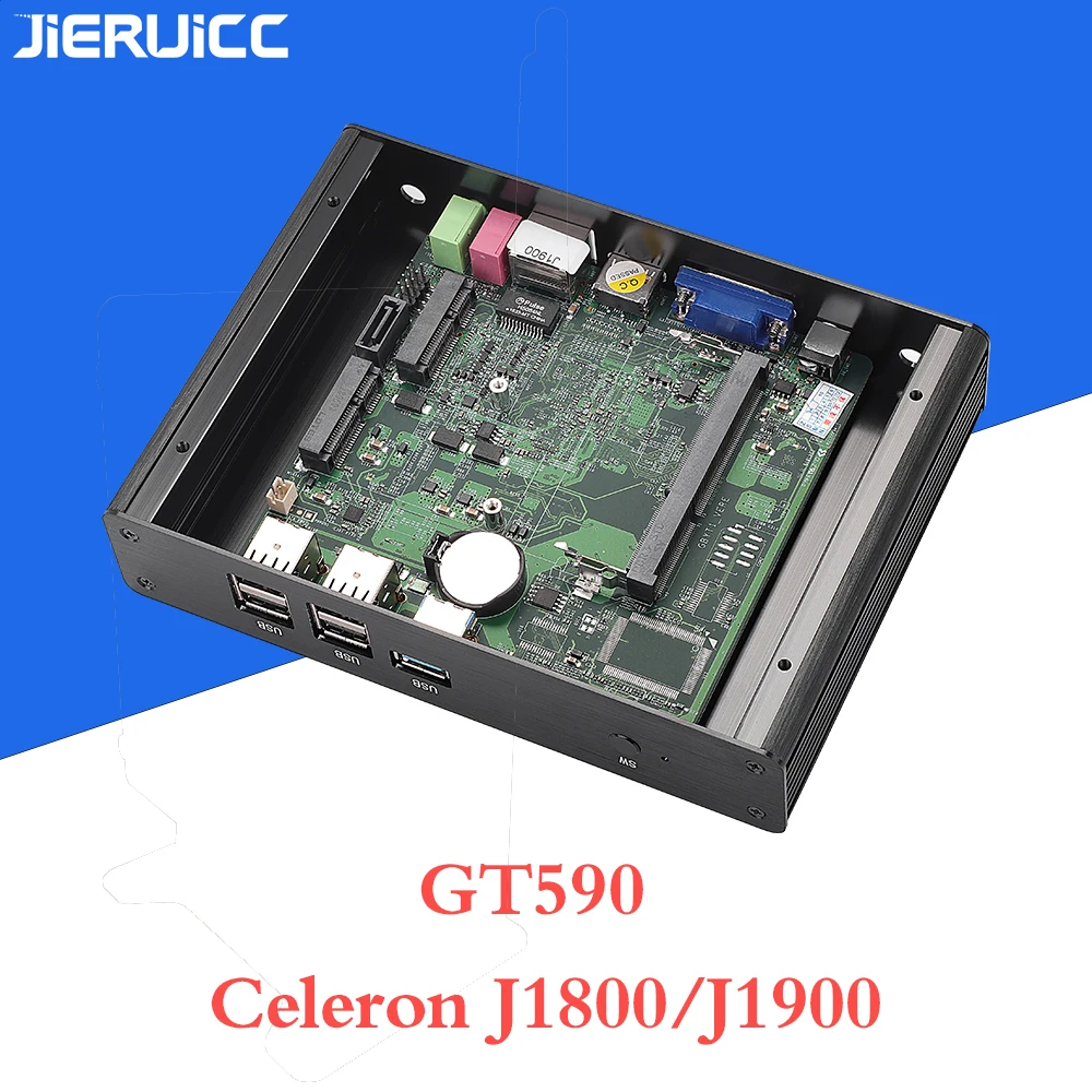 Мини-ПК intel celeron j1800 j1900 4K HD мини-компьютер Celeron 2955U для офиса/HTPC/колл-центра/домашнего компьютера