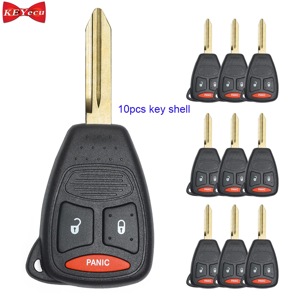 KEYECU 10 шт. для Chrysler Aspen Sebring Для Dodge Durango для Jeep Commander Liberty дистанционный ключ оболочки чехол Fob M3N5WY72XX