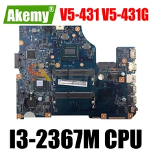 AKEMY NBM1K11001 NB M1K11.001 para acer Aspire V5-431 V5-431G placa base de computadora portátil 48.4VM02! 011 SR0CV I3-2367M CPU DDR3