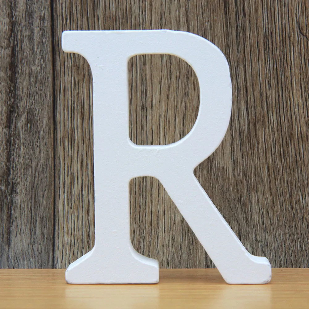 8CM Diy Freestanding Wood Wooden Letters Home Decorations White Alphabet Wedding Birthday Party Personalised Name Design 1pc,wooden letter decor,wooden name sign,puzzle alphabet decor