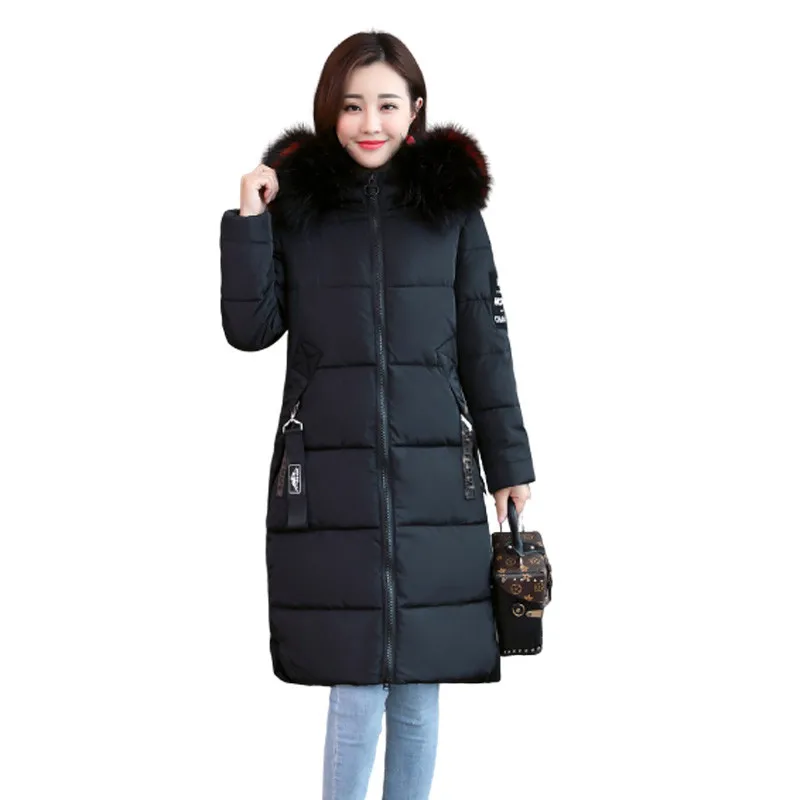 Новинка, женская зимняя куртка, длинное пальто, большой размер, 6XL, теплое, утолщенное, искусственный мех, с капюшоном, пальто, парка, женская, одноцветная куртка, верхняя одежда, P30